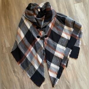 Apt 9 Plaid Shawl Poncho